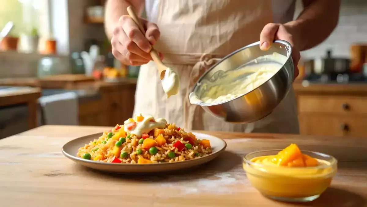 Menú vegetariano, 29 de agosto: Queso crema casero, bento vegano y mousse de mango