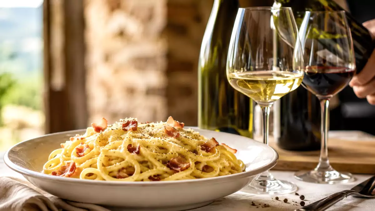 ¿Qué vino abrir con una carbonara? No todos los tintos y blancos funcionan igual