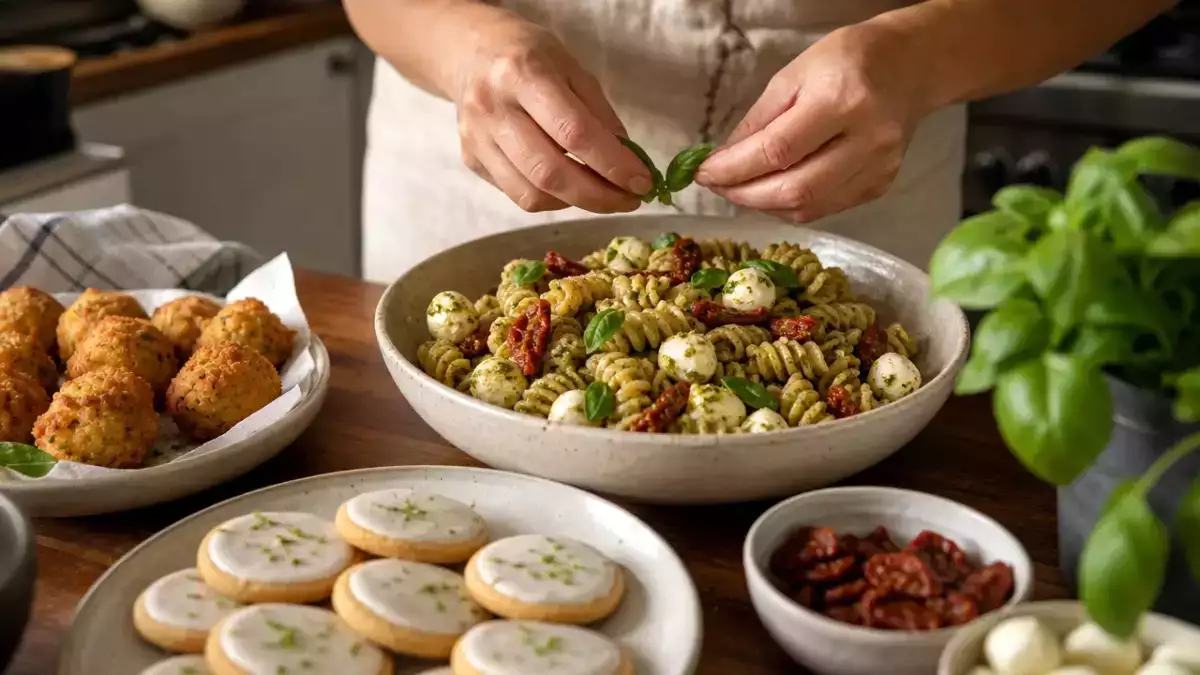 Menú diario, 5 de septiembre: croquetas de bacalao, ensalada de pasta y galletas de lima
