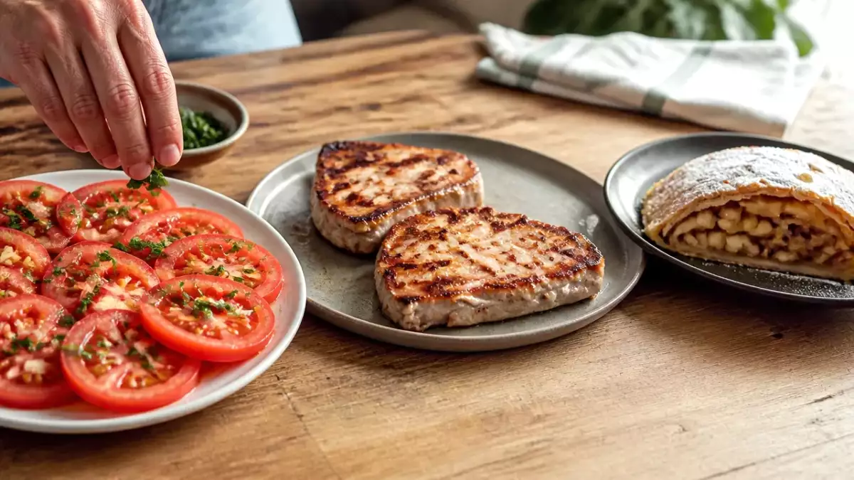 Menú diario, 23 de septiembre: frescura y sabor con tomate, atún y strudel de manzana