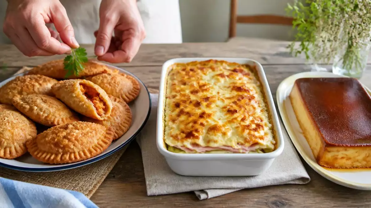 Menú diario, 25 de septiembre: empanadillas de atún, puerros gratinados y pudin de pan