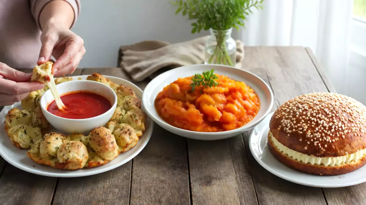 Menú vegetariano, 22 de septiembre: coronas de mozzarella, patatas al tomate y tarta tropézienne