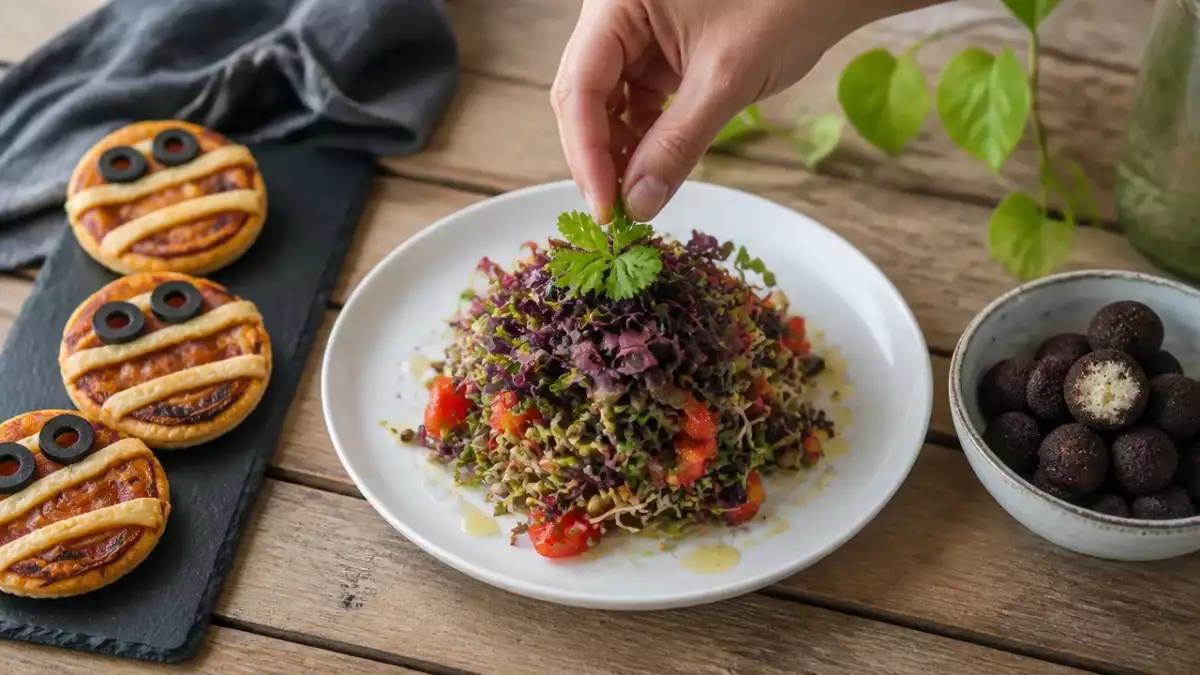 Menú vegetariano, 27 de octubre: Momias de halloween, ensalada de lentejas y brigadeiros de oreo