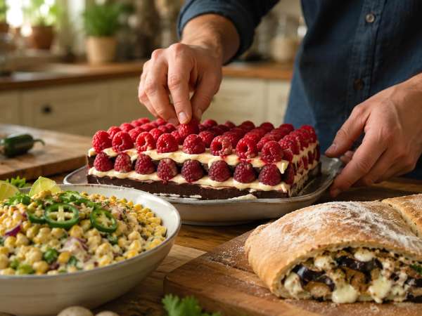 Menú diario, 3 de junio: ensalada de maíz, calzone de champiñón y postre de chocolate