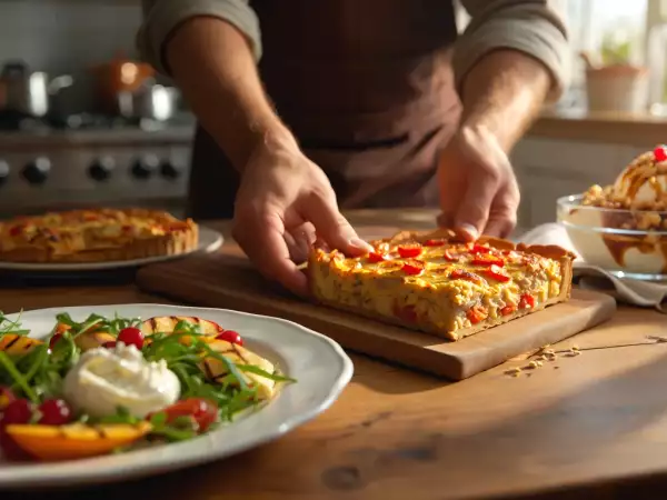 Menú diario, 13 de junio: ensalada templada, quiche de atún y sundae delicioso