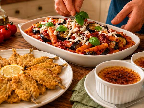 Menú diario, 24 de junio: delicias de sardinas, pasta siciliana y un postre clásico