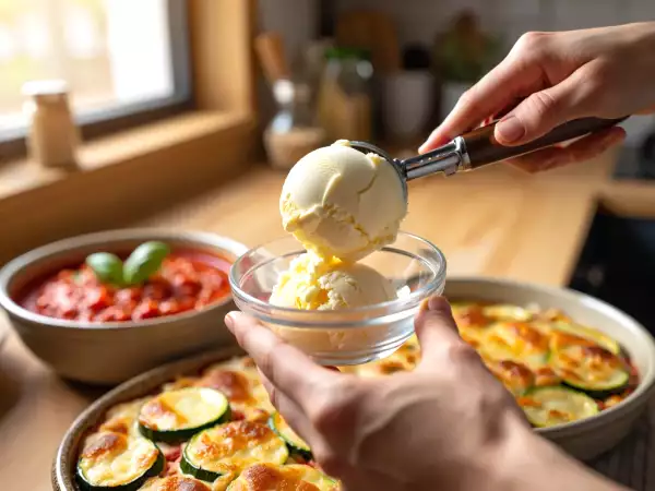 Menú diario, 26 de junio: delicias de tomate, calabacín y un helado casero