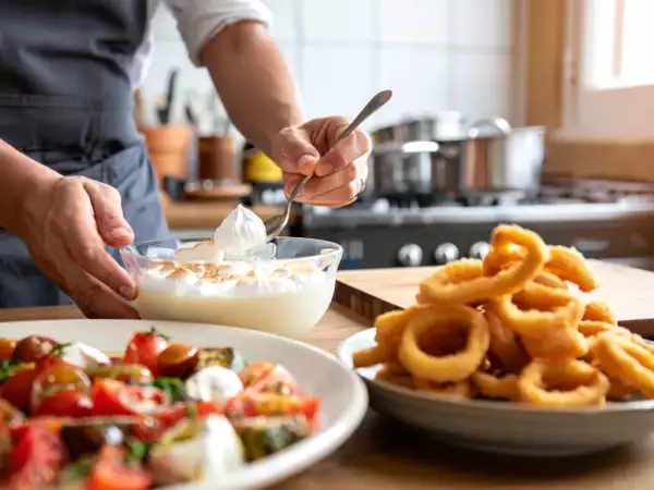 Menú del día, 29 de junio: ensalada panzanella, calamares a la romana y leche merengada