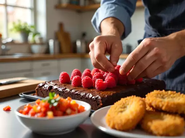 Menú vegetariano, 4 de julio: Ajo atao andaluz, milanesa de garbanzo y brownie de chocolate y frambuesa