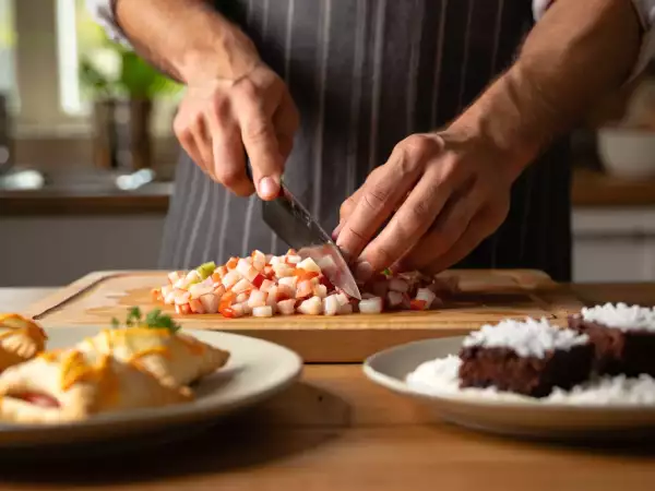 Menú diario, 25 de julio: ensalada de rape y langostinos, empanadillas de atún al horno y brownie bounty