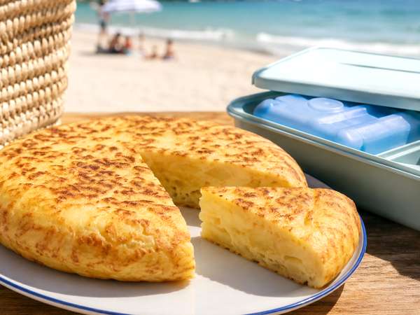 Tortilla de patatas en la playa: sí, pero solo si sigues estas precauciones