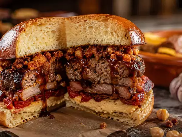 La hamburguesa de Xàtiva que convierte el arroz al horno valenciano en un solo bocado
