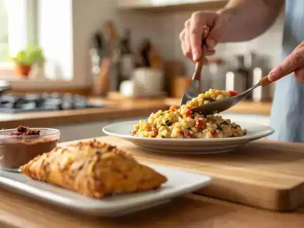 Menú diario, 27 de agosto: empanada de pollo, risotto de higos y chocoflan