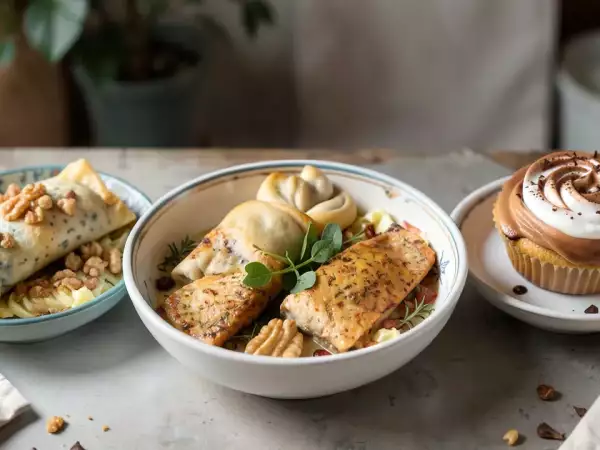 Menú diario, 16 de septiembre: empanadas de roquefort, salmón a la plancha y cupcakes de capuccino
