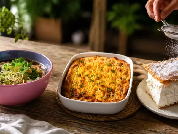 Menú diario, 22 de septiembre: sopa vietnamita, cottage pie y milhojas de merengue