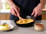 Artículos: Menú del día, 17 de junio: delicias griegas, clafoutis salado y flan de chocolate