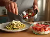 Artículos: Menú diario, 1 de julio: ensalada griega, carbonara de calabacín y pavê de morango
