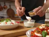 Artículos: Menú del día, 3 de julio: arroz jazmín, pimientos rellenos vegetarianos y panna cotta de pistacho