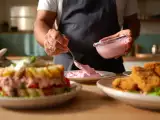 Artículos: Menú del día, 5 de julio: Pastel frío de patata y atún, lomo empanado y helado de yogu