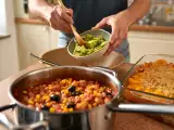 Artículos: Menú vegetariano, 21 de julio: Guacamole casero, estofado de alubias y crumble de albaricoque
