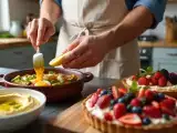 Artículos: Menú vegetariano, 23 de julio: Hummus con limón encurtido, pisto de berenjena y tarta de frutos rojos