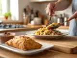 Artículos: Menú diario, 27 de agosto: empanada de pollo, risotto de higos y chocoflan