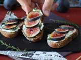 Bruschetta con higos, miel y queso fresco: la combinación cremosa y crujiente que triunfa en el aperitivo