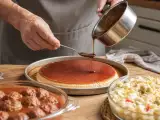 Artículos: Menú diario, 9 de septiembre: ensalada fresca, albóndigas caseras y tarta flan irresistible