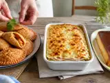 Artículos: Menú diario, 25 de septiembre: empanadillas de atún, puerros gratinados y pudin de pan