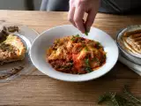 Artículos: Menú diario, 29 de septiembre: tarta salada de higos, raviolis de carne y cheesecake japonés