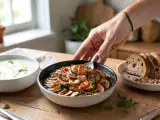 Artículos: Menú vegetariano, 13 de septiembre: Ajoblanco andaluz, ratatouille y pan dulce de higos y nueces