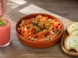 Artículos: Menú vegetariano, 17 de septiembre: Gazpacho de sandía, ensalada de berenjena y galletas de mantequilla y lima