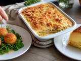 Artículos: Menú vegetariano, 20 de septiembre: Bolas de arroz crujientes, puerros gratinados y tarta flan
