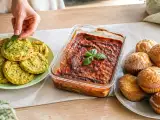 Artículos: Menú vegetariano, 3 de octubre: medallones de verdura, parmigiana de calabacín y magdalenas de aceite de oliva
