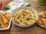 Artículos: Menú vegetariano, 4 de octubre: Patatas deluxe, pasta con calabacín y tomates secos y empanadillas dulces con mermelada