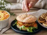 Artículos: Menú vegetariano, 7 de octubre: soufflé de coliflor, hamburguesas vegana de soja texturizada y palmeras de chocolate