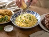 Artículos: Menú vegetariano, 9 de octubre: croquetas de espinacas, espaguetis al limón y galletas crujientes de chocolate
