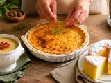 Artículos: Menú vegetariano, 23 de octubre: Sopa de castañas, quiche de calabaza y cheesecake japonés