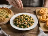 Artículos: Menú vegetariano, 31 de octubre: Quiche de calabacín, garbanzos con acelgas y calabazas de hojaldre y albaricoque: