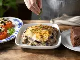 Artículos: Menú diario, 25 de octubre: pizzetas de calabaza, lasaña de berenjena y bizcocho de chocolate