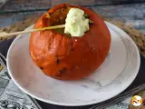 Artículos: Esta calabaza rellena de queso fundido es una fondue de lo más original para Halloween
