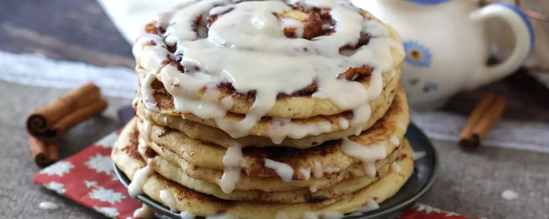 ¿Cinnamon roll en versión pancake? Sí, y es tan irresistible como suena
