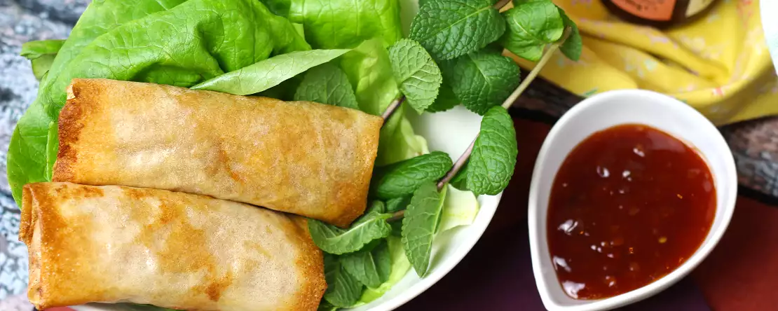 Nems de gamba ultra crujientes, nuestros rollitos chinos ahora en freidora de aire