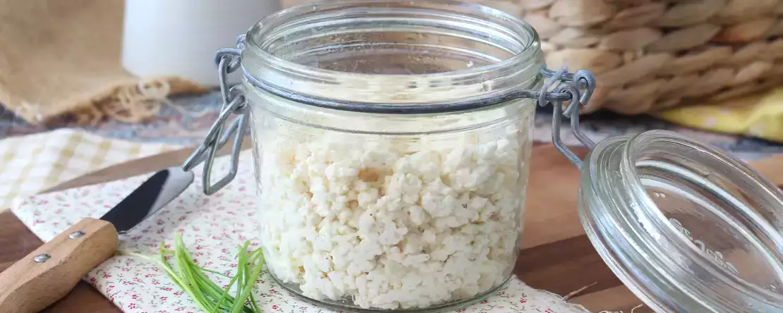 Queso cottage casero con solo dos ingredientes