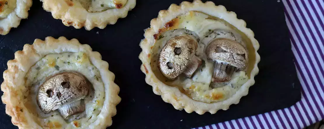 Halloween en versión salada: tartaletas de champiñones y queso crema