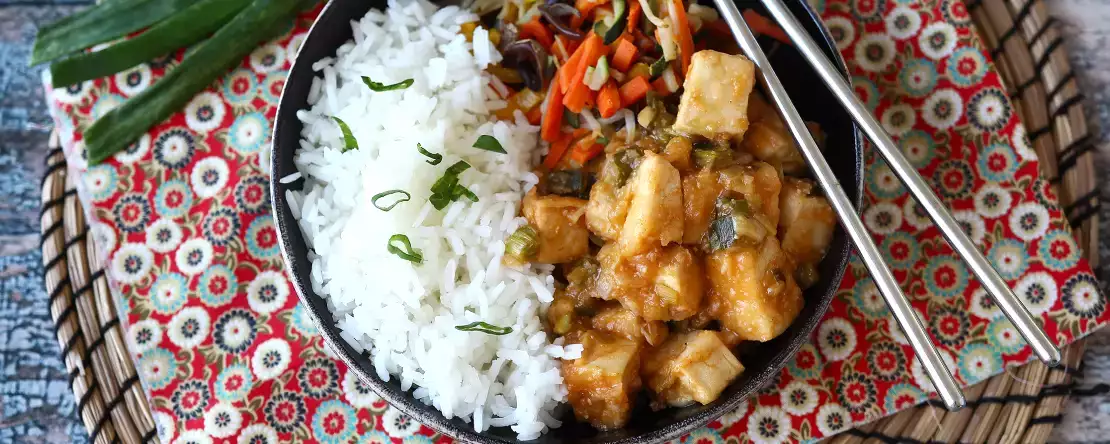General Tao en clave vegetariana ¡con tofu crujiente y salsa irresistible!