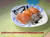 Receta Rollitos de salmón ahumado rellenos