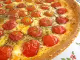 Receta Tarta de queso y tomates cherry