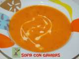 Receta Sopa de tomate con gambas
