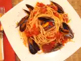 Receta Espaguetis con mejillones